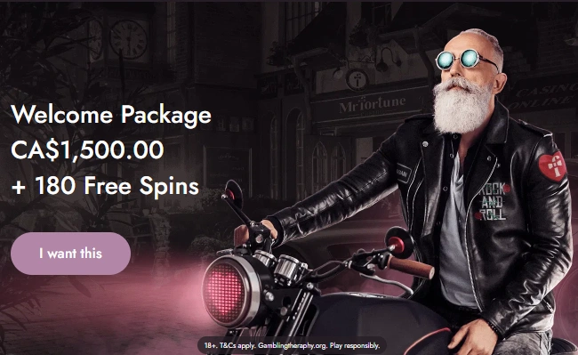 Mr Fortune Casino welcome offer banner
